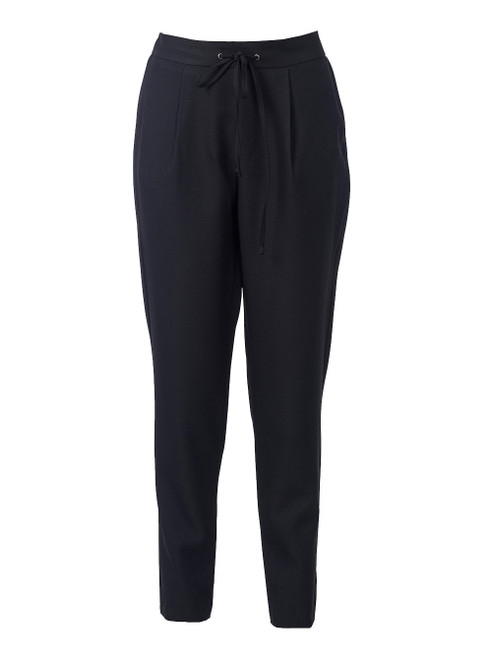 Black Ladies Andrea 869 Drawstring Pants, high-quality corporate clothing by Azulwear, providing the best smart-casual design in South Africa