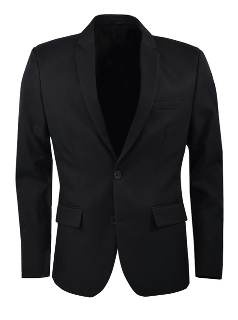Mens Damon Slim Fit Jacket Double Button - Black, Azulwear Formal Jackets Mens Damon Slim Fit Jacket Double Button - Black, Azulwear Formal Jackets