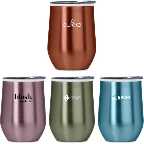 Serendipio Vogue Madison Stainless Steel & Plastic Double-Wall Tumbler - 350ml, Azulwear Promotional Gifts