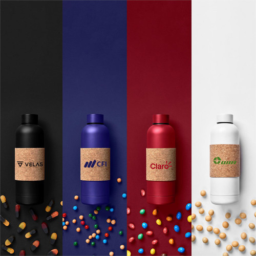 Kooshty Bermuda Kork Recycled Stainless Steel Water Bottle 800ml by Azulwear Promotional Water Bottles, Cape Town, South Africa