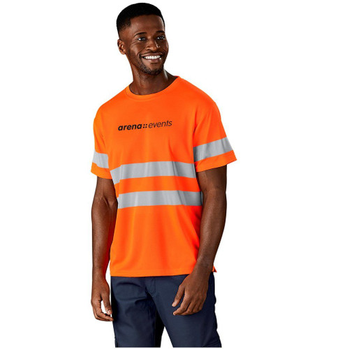 Construction Hi-Viz Reflective T-Shirt - Front, Azulwear