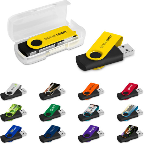 Altitude Axis Gyro Black Flash Drive - 8GB, Azulwear Promotional Gifts & Branding 