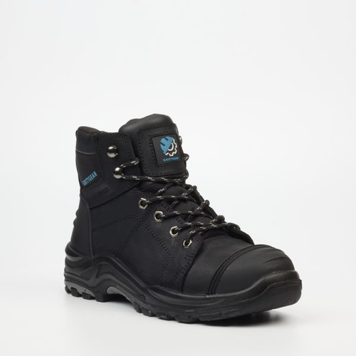 Flint Crazy Horse Safety Boot - Black, Azulwear Safety Footwear