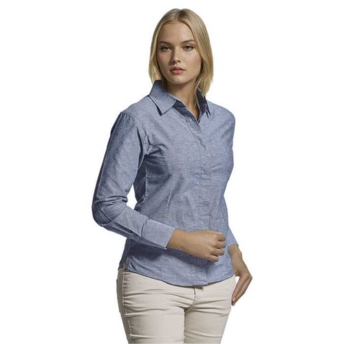 Oxford Long Sleeve Blouse | Ladies,  Azulwear Corporate Shirts Cape Town, South Africa