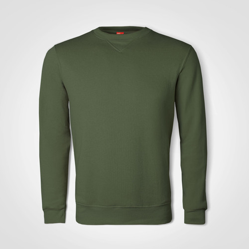 Bottle Green Basic Crew Neck Sweater by Azulwear – Custom apparel embroidery Stellenbosch