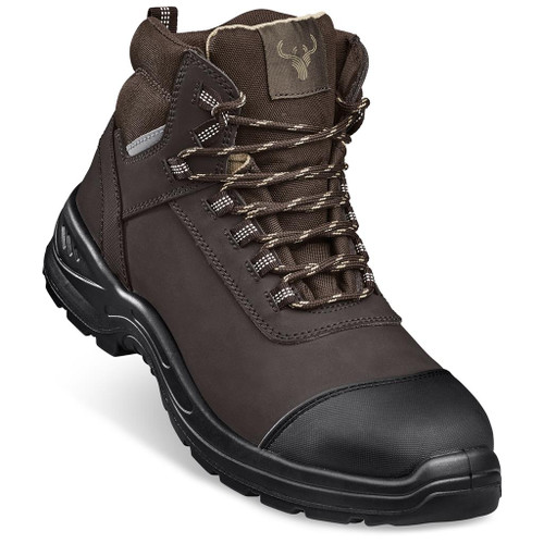 Brown Urban Terrain Skukuza Hiking Boot safety footwear with custom corporate branding by Azulwear, delivering to Johannesburg, South Africa.