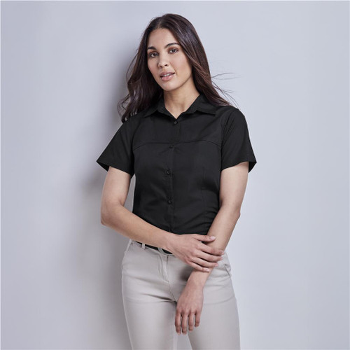 Empire Short Sleeve Shirt | Ladies, Azulwear, Corporate Clothing, Ladies Blouse
