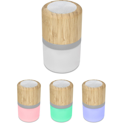 Okiyo Heiwa Bamboo Bluetooth Speaker & Night Light, Azulwear, Corporate Gifts and Promotional Branding, Mobile Technology Gifts, Audio