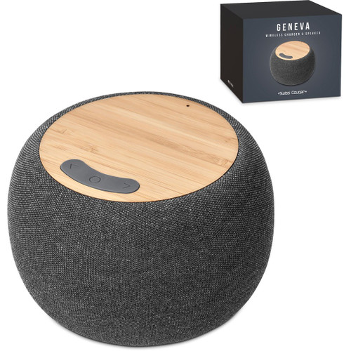 Swiss Cougar Geneva Wireless Charger & Bluetooth Speaker, Azulwear, Corporate Gifts and Promotional Branding, Mobile Technology Gifts, Audio
