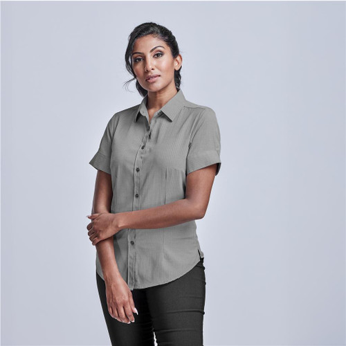 Ladies Short Sleeve Nottingham Shirt by Azulwear Corporate Clothing Johannesburg