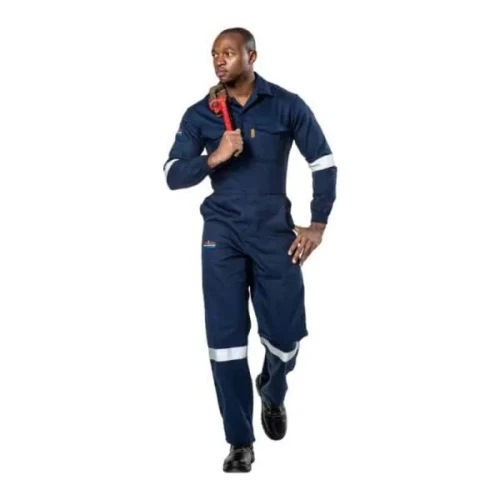 Navy D59 Flame & Acid Boilersuit - Safety Workwear by Azulwear, South Africa  