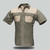 Mens Safari Hippo Two Tone Bush Shirt by Azulwear