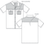 Men's Safari Hippo Two Tone Short Sleeve Shirt, Front & Back View by Azulwear