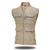 Stone Men's Safari Fleece Lined Bush Vest by Azulwear, showcasing the clean light neutral tone and functional zip-up outdoor profile built for premium game lodge hospitality uniforms in Cape Town, South Africa.