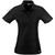 Black Slazenger Viceroy Ladies Golf Shirt featuring a four-button placket and horizontal surface interest texturing, optimized for event hosting in Durban and KwaZulu-Natal.
