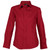 Ladies Red Brushed Cotton Twill Long Sleeve Blouse by Azulwear Cape Town, South Africa