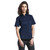 Ladies Brushed Cotton Twill Short Sleeve Blouse front view by Azulwear South Africa