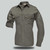 Olive green Men's Crocodile Long Sleeve Shirt from Azulwear, displaying the iconic bush-tone fabric and heavy-duty utility construction engineered for active game lodge rangers in Cape Town, South Africa.