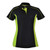 Ladies Lime and Black Ladies Stratus Polo Shirt featuring a contrast placket, side panels, and elegant multi-tone piping, optimized for professional event hosting in Durban and KwaZulu-Natal.