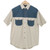 Men's Navy two-tone safari bush shirt by Azulwear.