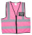 Pink Reflective Vest with Zip & ID Pouch by Azulwear Cape Town, South Africa
