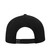 Black UFlex 6 Panel Flat Peak Snapback Cap with Plastic Snapback Strap by Azulwear Cape Town, South Africa