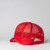 Red Back View UFlex 5 Panel Curved Peak Trucker Capby Azulwear Cape Town, South Africa