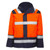 Orange Blaze 4-in-1 Jacket from Azulwear South Africa, showcasing the lightweight water-resistant Oxford outer shell, front storm flap, and integrated silver reflective safety tape. Dispatched from Cape Town with prompt courier delivery across South Africa.