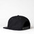 Back view of the Black trendy six-panel snapback by UFlex with custom printed branding, wholesale street apparel from Azulwear Cape Town.