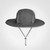 Dark grey Weatherman Hat by Azulwear, displaying the charcoal utility palette, breathable mesh crown inserts, and an elastic head fastener with a slide toggle built for industrial outdoor crews across South Africa.