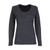 Graphite Melange Ladies 150g Fashion Fit Long Sleeve T-Shirt made from lightweight breathable fabric, designed for custom corporate branding and team promotional uniforms across South Africa.