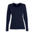 Navy Ladies 150g Fashion Fit Long Sleeve T-Shirt made from lightweight breathable fabric, designed for custom corporate branding and team promotional uniforms across South Africa.