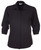 K225 Ladies 3/4 Slv Faith Blouse - Plain Koshibo Black, Azulwear
