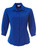 K225 Ladies 3/4 Slv Faith Blouse - Plain Koshibo Sapphire, Azulwear Corporate Clothing