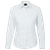 White Ladies poly cotton long sleeve blouse on a model, corporate shirts by Azulwear South Africa. Features a feminine fit, waist darts, and custom embroidery options.