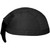 Black Normandy kitchen head wrap with secure back ties for commercial restaurant uniform sets, Azulwear Johannesburg.