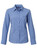 Navy Ladies Carlo Galucci Tivoli Check K239 Long Sleeve Blouse made from a premium cotton-poly blend, designed for elegant corporate uniforms and professional office clothing across South Africa.