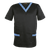 Black Sebenza Service Top short sleeve uniform shirt made from durable high-quality fabric, designed for hospitality, retail, and professional service industry uniforms across South Africa.