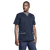 Model wearing the classic button-up BARRON Sebenza Service Top showcasing the comfortable short sleeve fit, ideal for South African corporate facilities and service teams by Azulwear.