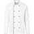 Front view of the White Dijon Chef Jacket by Azulwear, featuring custom branding embroidery, a professional double-breasted layout, and high-quality fabric engineered for premium hospitality chef wear in Pretoria, South Africa.