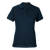 Navy Port Golfer Ladies from Azulwear South Africa close up shot highlighting the breathable 100 percent cotton fabric weave and refined feminine four-button placket.
