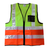 Lime and orange reflective vest from Azulwear South Africa, featuring the front view with high-visibility silver strips and two-tone fabric paneling. Courier delivery across South Africa.