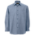 Navy Oxford long sleeve shirt for men on a model, corporate shirts by Azulwear South Africa. Features a tailored fit, mitred cuffs, and custom embroidery options.