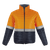 Orange Tyson Reflective Jacket from Azulwear South Africa, displaying the striking two-tone layout, robust polyester outer shell, and protective high funnel collar. Shipped countrywide with prompt courier delivery across South Africa.