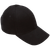 Black Brushed Cotton 6 Panel Cap from Azulwear South Africa close up detail of the adjustable rear strap closure and metal buckle finish.
