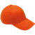 Orange Brushed Cotton 6 Panel Cap from Azulwear South Africa close up shot highlighting the soft brushed cotton twill fabric and embroidered ventilation eyelets.