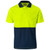 Inspector Two-Tone Hi-Viz Golf Shirt - Yellow, Azulwear Safety Workwear