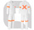 Trade Polycotton Conti Suit Reflective Arms, Legs & Back - Orange Tape - White, Azulwear Safety Workwear
