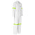 Trade Polycotton Conti Suit Reflective Arms, Legs & Back - Yellow Tape - White, Azulwear Safety Workwear