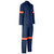Front view of the Navy Conti Suit with Reflective Tape by Azulwear Workwear South Africa